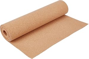 BENECREAT Rotolo di Sughero Da 5 m, Pannello di Sughero Naturale Largo 30cm per Decorazione Da Parete, Albo, Materiale In Sughero Non Adesivo, Forniture Artigianali Fai Da Te, 1mm di Spessore