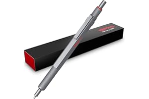 ‎ROTRING rOtring 600 Gelschreiber | 0,55 mm | Schwarze Tinte | Silberfarbenes Schreibgerät mit Metallschaft | Rutschfeste, gerändelte Griffzone und Sechskantschaft | Nachfüllbar