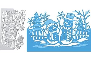 LZJSYKDQ KDQ1344 Matrices de découpe en métal en forme de bonhomme de neige pour la fabrication de cartes, arbre de Noël, décoration de décorations pour albums, fêtes, mariages, festivals