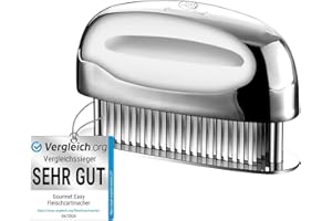 Fleischzartmacher mit ultrascharfen Klingen - Steaker Fleischzartmacher aus 100% Edelstahl - Meat Tenderizer zum zart machen 