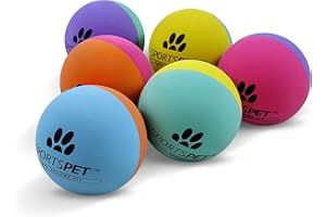 SPORTSPET High Bounce Balls aus natürlichem Kautschuk für Hunde (Ø 60mm) (6er-Pack)