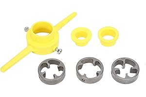 FASIENT1 Herramienta de rosca de PVC para hacer tubos, NPT, juego de troqueles redondos, roscadora de tuberías, herramienta manual de plomería, 1/2 pulgada, 3/4 pulgada, 1 pulgada