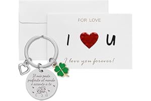 LOHENYOR Regalo di San Valentino Regali di Coppia Portachiavi Coppia San Valentino -Il mio posto preferito al mondo è accanto a te- Idee Regali Compleanno Anniversario Originali per Lui/per Lei