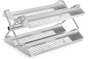 onlyfire BRK-6026 BBQ Grill Rotating Stainless Steel Rotisserie Trays Kit with Hexagon Hole- Fits for 18" and Larger Grill