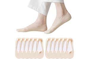 Caudblor 6 par niewidoczne antypoślizgowe damskie krótkie skarpetki nisko wycięte wkładki i skarpetki do kostek czarne szare cieliste 4-6 6-8, BEŻOWY, 38.5-40.5 EU