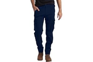 westAce Mens Stretch Cargo Trousers Heavy Duty Regular-Fit 6 Pockets Combat Workwear