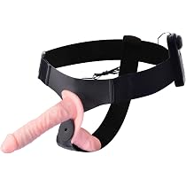 Vibrazione Strap-On Con Doppio Dildo Per Lesbiche Strap On-Harness ...