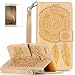 Produktbild Leder für Huawei P9 lite Hülle,Sonnenblume Serie Muster Leder PU Lederhülle Flip Hülle Case Bookstyle Cover Schale Stand Ständer Etui Schutzhülle Tasche Wallet Case Leder Tasche mit Weich TPU Innere Brieftasche Schutzhülle+High Definition(HD)/Displayschutzfolie[Gold]
