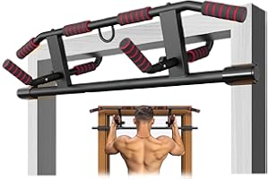 RDTOK Barre de Traction Porte sans Perçage, Pull Up Bar avec Multi-Prises, Idéale pour Maison & Home Gym Bar de Traction(59-92cm)