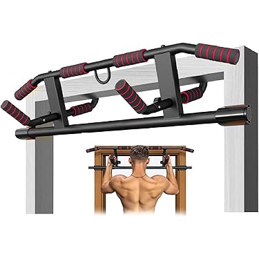 Barra De Dominadas ONETWOFIT Para Puerta, Sin Tornillos