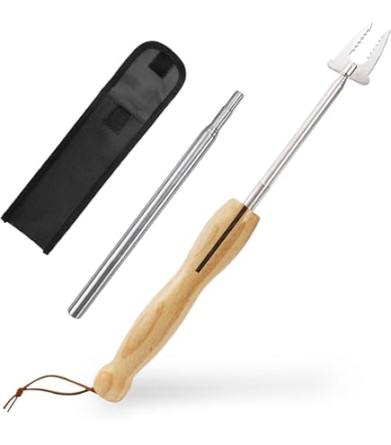 Forchettone Telescopico Tescoma Per Barbecue - Acciaio Inossidabile Con Impugnatura Legno - Foto 10