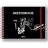 LE COLOR Drawing Sketchbook Spiral 120 gr. Black