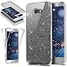 Produktbild Galaxy A5 2016 Hülle,Galaxy A5 2016 Schutzhülle,Galaxy A5 2016 Silikon Schutzhülle Glitzer,Hpory Ultradünnen [360°Full Body] Cover Komplettschutz Vorder und Rückseiten Schutz Handyhüllen Luxus Bling Kristall Glänzend Glitzer Handy Tasche Hülle Ultra Thin Transparent Durchsichtig TPU Weich Silikon Etui Bumper Protective Case Front + Back Rundum Double Beidseitiger Stoßdämpfend Telefon Tasche Handytasche Schutzhülle für Samsung Galaxy A5 2016 + 1 x Hpory Stylus-(Schwarz)