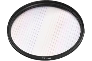 Andoer 77 mm Rainbow Streak Lens Filter Special Effects Anamorphic Optical Glass Filter for DSLR Cameras