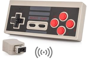 Link-e : Gamepad inalámbrico con función turbo para la consola Nintendo Mini Classic NES Edition (mando, controller, controlador de juegos)