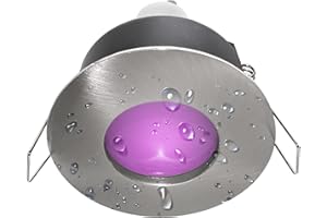 PLANETITALY Foco LED para ducha 6 W baño turco cromoterapia IP65 GU10 lámpara RGBW 6000 K