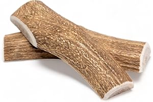 Dilecti Asta de Ciervo para Perros - Asta de Ciervo para Perros Elaborada con Asta de Ciervo Roja Natural y Cuidadosamente Seleccionada, Rica en Proteínas y Minerales. - Dividida XL (Paquete de 2)