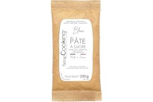 ScrapCooking - Pâte à Sucre Blanche 250 g - Pour Pâtisserie, Gâteaux - Fabriquée en France - Coloris Blanc - 7234