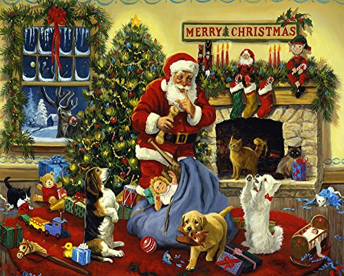 Preisvergleich Produktbild Santa Claus und Hunde Jigsaw Puzzle 1000 Teile