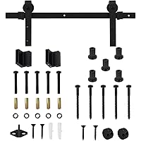 Schiebetürsystem Laufschiene Set, 6FT/183cm Schiebetür Set Schiene Laufschienen für Einzeltür, Passform 70-80cm Breite…