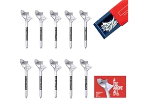 Vinuwu 10 Pcs Golf Tees Unbreakable 10 Degrees Golf Tees Plastic Professional Wear Resistant Increase Distance Golf Accessories