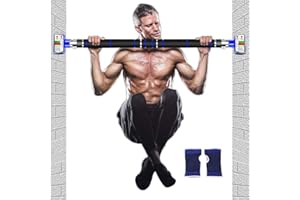 HAKENO Pull Up Bar Doorway Chin up Bar No Screw Installation Adjustable Width Locking Mechanism Fitness Workout Bar Home Gym Equipment