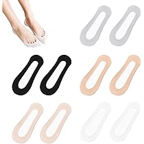 Calzini Invisibili Donna 10 Paia - No Show, Antiscivolo, Cotone, Taglia Unica