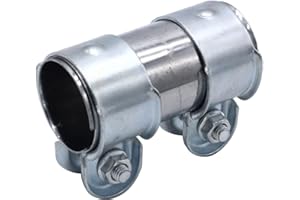 YUCHENSHLP Exhaust Clamps Exhaust Pipe Sleeve Connector Stainless Steel 38mm x 90mm Clamp 8Z0253141 fits for Ibiza VW Polo Fox UP Audi A2 Fabia