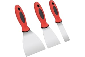 ASTARYE 3pcs Plasterer Spatula Set Paint Scraper Spatula Stainless Steel Spatula Set Coating Wall Scraper Blade Decoration 2.5cm, 6.5cm, 9.6cm