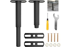 Qiyiche 2 Nogi Somier Uniwersalne, 18-23CM Składane nóżki do Somiera, Nogi do szafki ze śrubokrętem, cylindryczne gwintowane, do łóżka Stół Biurko Sofa (1)