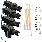 Etopar 4 X Black Car Motor Universal Heavy Duty High Power Door Lock Actuator 2 Wire Cable 12V Central Locking System