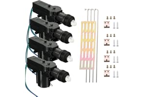 ETOPARS Etopar 4 Stück Universal Schwerlast KFZ Fahrzeug Türschloss Stellantrieb 2-polig Draht 12V Zentrale Tür Verriegelung Betätiger Verschlusssystem