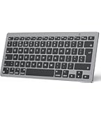OMOTON Draadloos bluetooth-toetsenbord voor Mac, draadloos toetsenbord voor Apple MacBook Pro, MacBook Air, iMac, iMac Pro, Mac Mini, AZERTY-toetsenbord, compact en ultradun, zilverkleurig