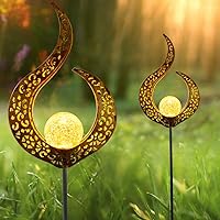 Solarlampen für Außen, Innoo Tech 2 Stück LED Solarleuchten mit Wasserdichte IP65 Wasserdicht, Metall Solarlampe Garten…