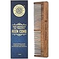 Shesha Ayurveda Neem Comb – Neelibringadi Oil Treated, Handmade Wide-Tooth Comb (Neem Comb)