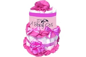 GUOML Windeltorte Mädchen | Baby Girl | Geschenk zur Geburt & Taufe