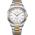 CITIZEN AW1756-89A Men's Analogue Japanese Quartz Movement Watch with Stainless Steel Strap, White, One Size, Bracelet