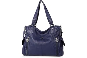 NICOLE & DORIS Femme Sacs à bandoulière Grandes Poches Sacs à Main portés Main en PU Cuir Souple Femme Cabas Sac D'épaule