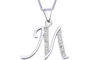 VIKI LYNN Collier Pendentif Lettre Initial en Mon Collier Prénom DIY Les Noms avec Les Lettres! - Idée Cadeau pour Vos Amis - Argent Fin 925 et Oxyde de Zircon Serti (Lettre A)
