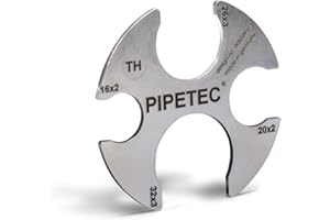 PIPETEC DEUTSCHLAND Pipetec Prüflehre Test Gauge für Pressfittings 16x2 20x2 26x3 32x3