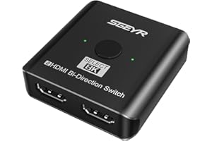 SGEYR Splitter Hdmi Bidirectionnel, Splitter Hdmi 2 Sorties 8k, Commutateur Splitter Hdmi 2 Sorties, Commutateur Hdmi 2 Sorties, Hdmi Bidirectionnel, Commutateur Hdmi Splitter, pour Xbox, PS5, Lecteur