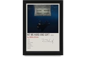 ALLSTARMEDIA Billie Eilish Hit Me Hard And Soft Signed Poster Print- Limited Edition Autograph Fan Gift – Collectible Memorabilia Merchandise (Unframed A4 (30x21cm))