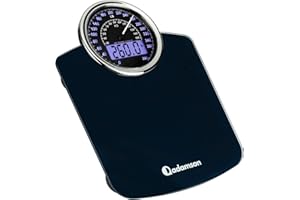 Adamson Hybrid 2-in-1 Analog & Digital Weighing Scale for Body Weight up to 400lbs + Thick Tempered Glass + Extra Large Display + Easy to Read Digital Bathroom Scale + New Version