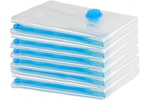 GQC Vakuumbeutel (6er Set) -Aufbewahrungsbeutel 60x40cm,100% dicht und extra robust - Vakuum Aufbewahrungsbeutel für Kleidung, Bettwäsche und vieles mehr (60 * 40 CM)