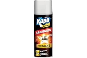 KAPO Aerosol Foudroyant contre les Araignees - 400ML - Idéale pour Éliminer les Araignees - Longue Portée, neutre