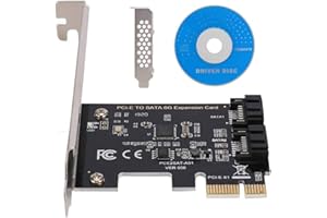 ARCHUU PCIe SATA Card, PCI Express to SATA 3.0 PCI-E Cards, 2-Port SATA III 6Gbps Expansion Adapter Boards PCI Express Expression Card for Desktop PC