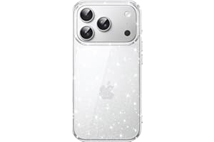 ‎JETECH JETech Glitter Etui dla iPhone 17 Pro 6,3 Cala, Bling Skrzyć Odporny na Wstrząsy Osłona Bumper Telefonu, Śliczna Świecące dla Kobiet i Dziewcząt (Przezroczyste)