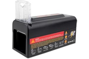 LEIPING 2024 Trampa electrica Rata - Asesino de Ratones eléctrico de 9000 V Que Mata al Instante para Ratones de Interior y Exterior, campañoles, Topos