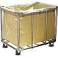 Easyars Large Laundry Cart with Wheels Heavy Duty Rolling Basket Storage Cart, 330Lb Load Truck for Work Clothes and Linen Material in Commercial Hotels and Hospital Laundry Room Organizer Transport