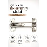 &Ccedil;elik Kapı Emniyet Kilidi, Metal G&uuml;venlik Aparatı, Hırsızlığa Karşı Ekstra Koruma, Kolay Montaj, Sessiz Kullanım